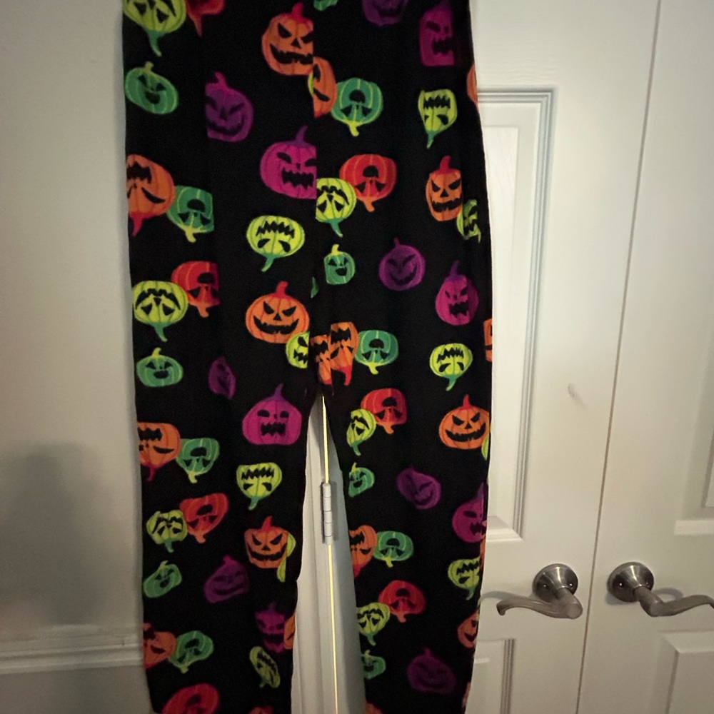 Halloween Pumpkin Print Pajama Pants